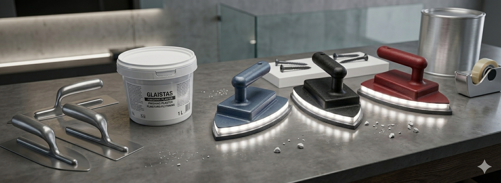 Šveitimo įrankis su 360° LED šviesa ir prilimpančiu padu švitriniam popieriui. - Image 2